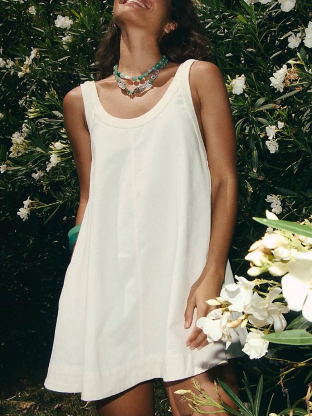Free People Free-est Aldora Mini Dress Damp Plaster Scoop Neck S